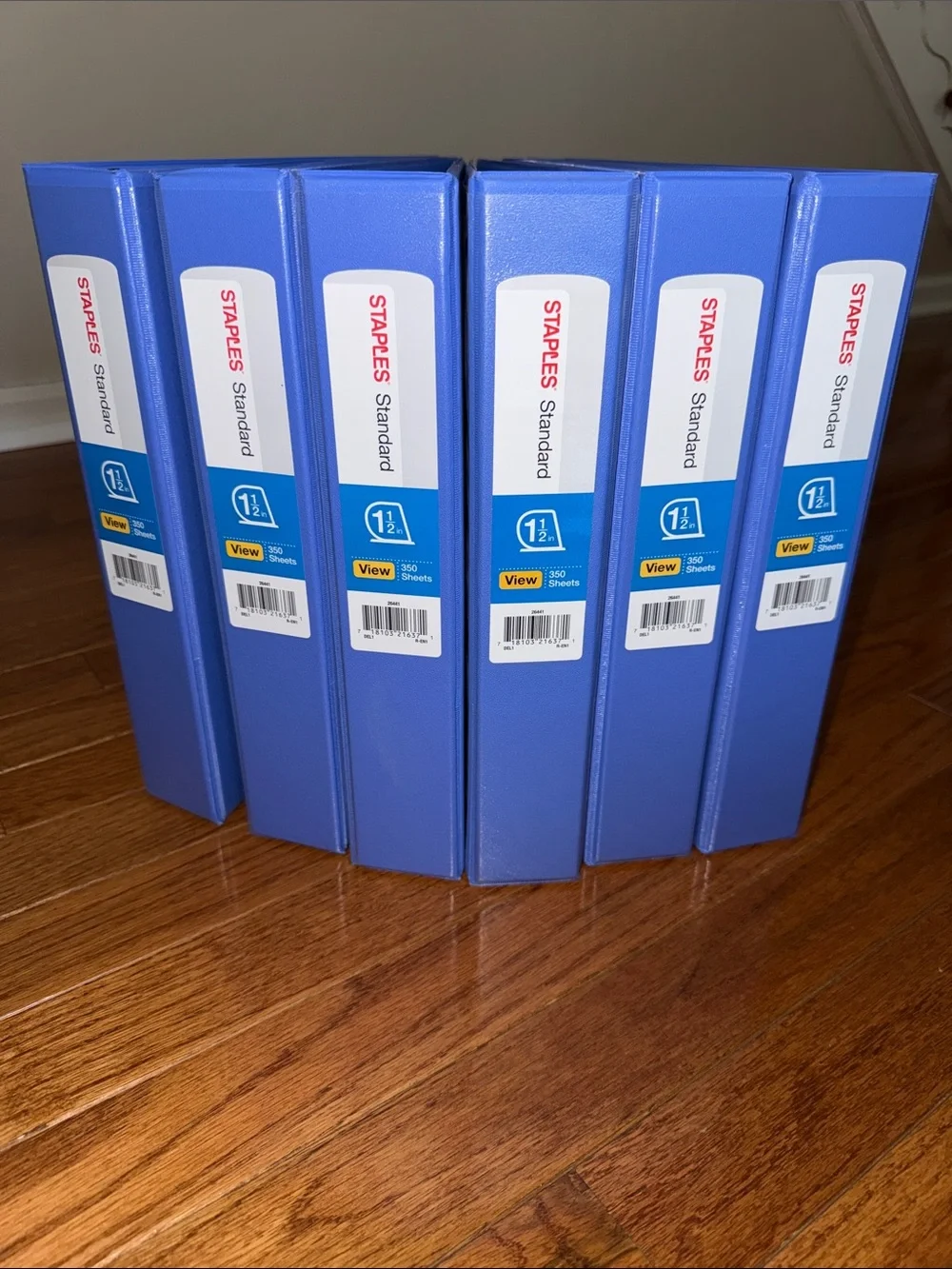 Staples Blue View Binders - Set of 8 Professional Document Organizers.